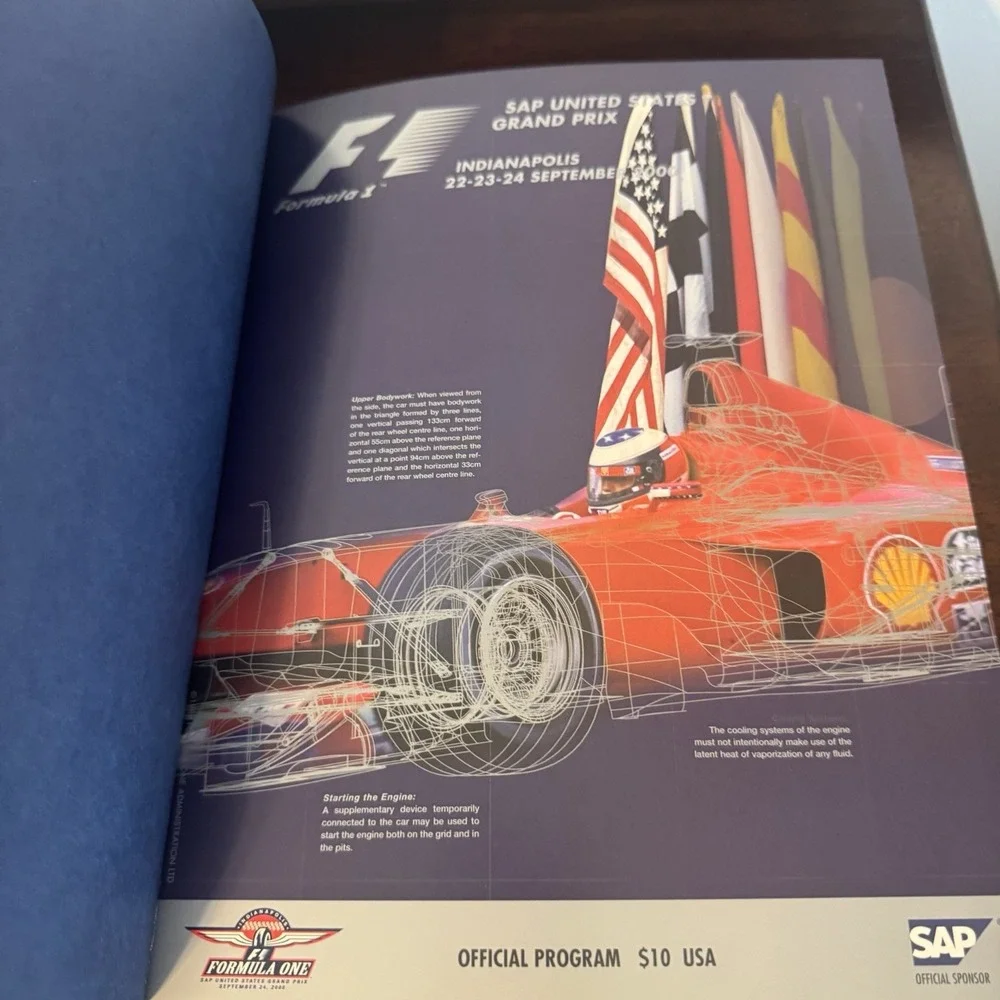 SEPT. 24, 2000 FORMULA ONE RACING OFFICIAL PROGRAM Indianapolis, Indiana